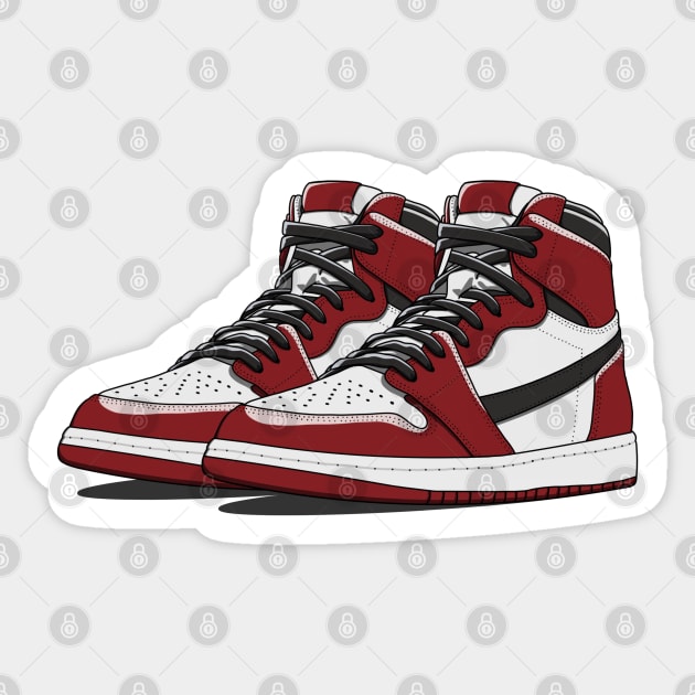 Retro Basketball Sneakers Sticker by HSDESIGNS